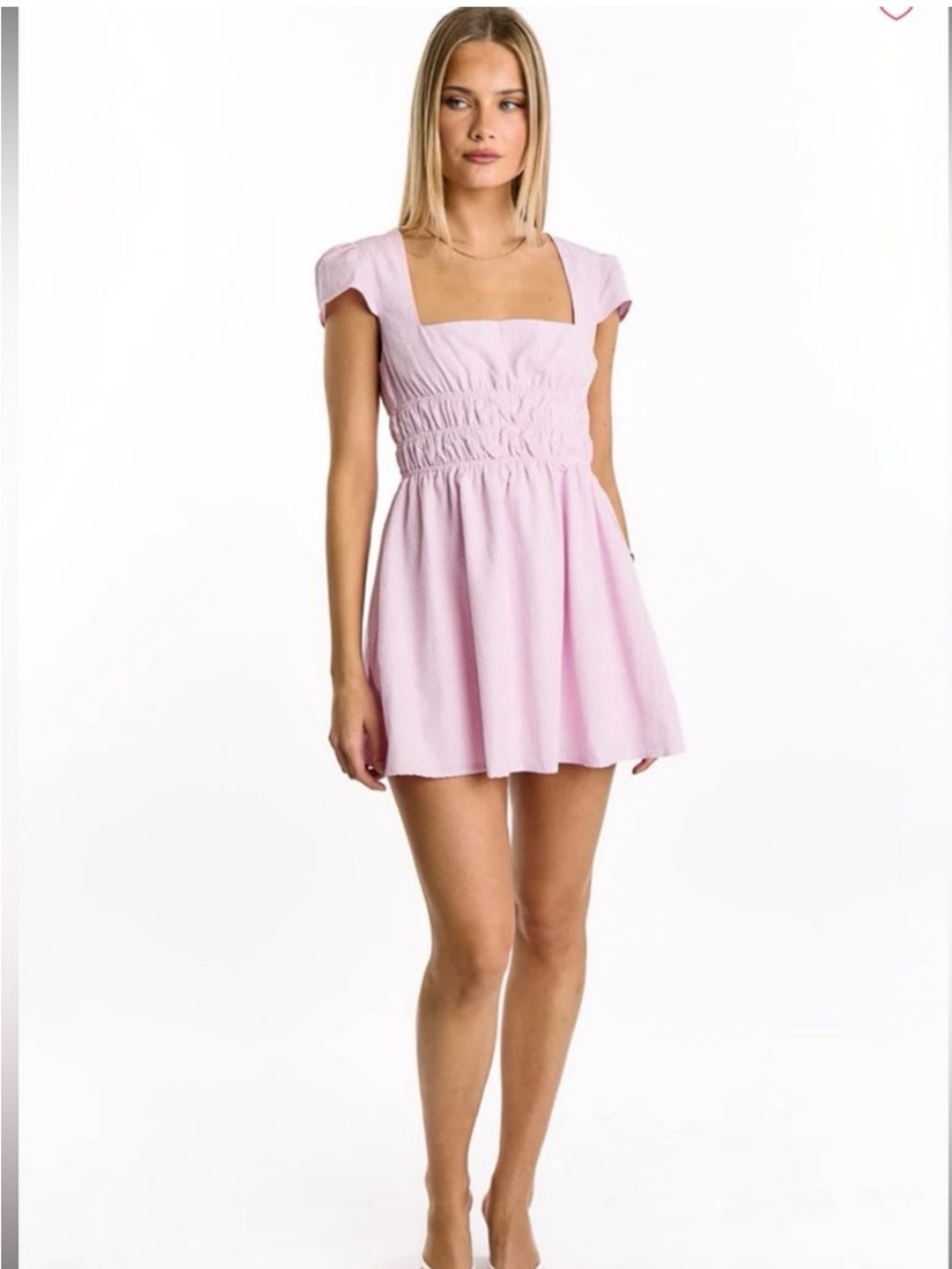 Beginning Boutique pink striped mini dress